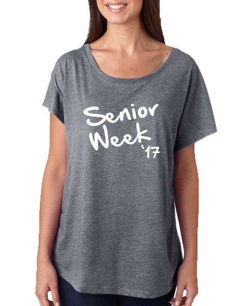 Women's Dolman Senior Week 17 White Class Of 2017 Shirt