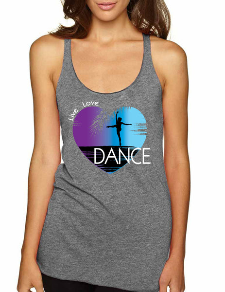 Women's Tank Top Dance Art Purple Print Love Cute Top Nice Gift - ALLNTRENDSHOP - 1
