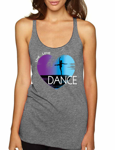 Women's Tank Top Dance Art Purple Print Love Cute Top Nice Gift - ALLNTRENDSHOP - 1