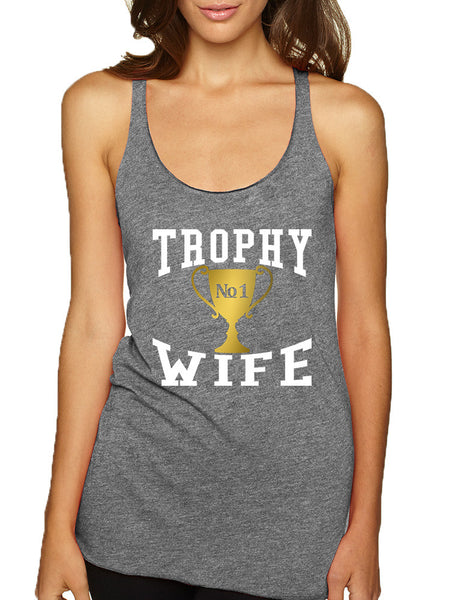 Women's Tank Top Trophy Wife Cool Xmas Love Holiday Gift - ALLNTRENDSHOP - 3