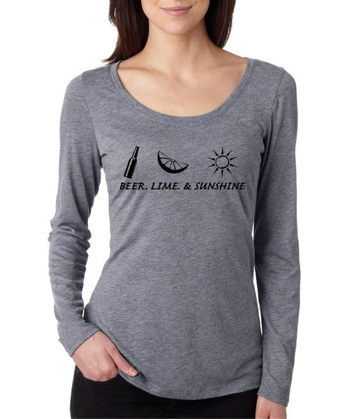 Beer lime and sunshine women long sleeve shirt - ALLNTRENDSHOP