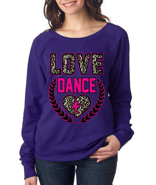 Love Dance Leopard Womens long sleeve Pullover - ALLNTRENDSHOP - 4