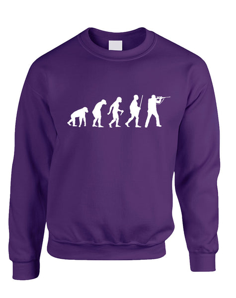 Adult Sweatshirt Hunting Evolution Funny Hunting Sweatshirt