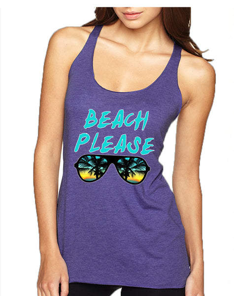 Women's Tank Top Beach Please Summer Vacation Beachwear