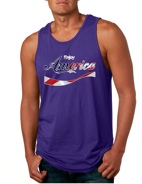 Men's Tank Top Enjoy America 4th Of July Top Love USA