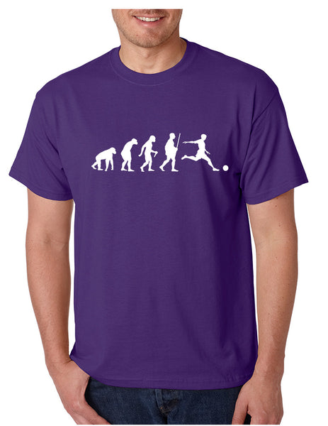Men's T Shirt Soccer Evolution Funny Love Sport Shirt