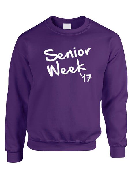Adult Sweatshirt Senior Week 17 White Class Of 2017 Party