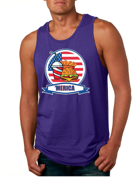 Men's Tank Top Fast Food 'merica Love America USA Top