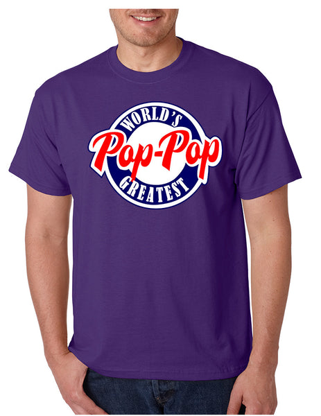 Men's T-shirt World's Greatest Pop Pop Love Family Tee