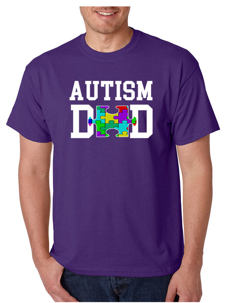 Men's T Shirt Autism Dad Autistic Awareness Shirt