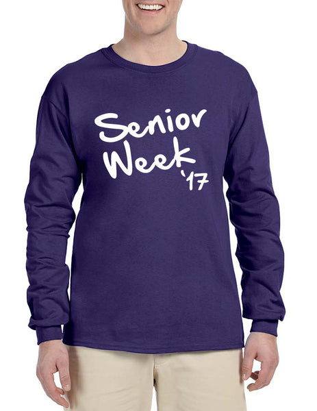 Men's Long Sleeve Senior Week 17 White Class Of 2017 Party