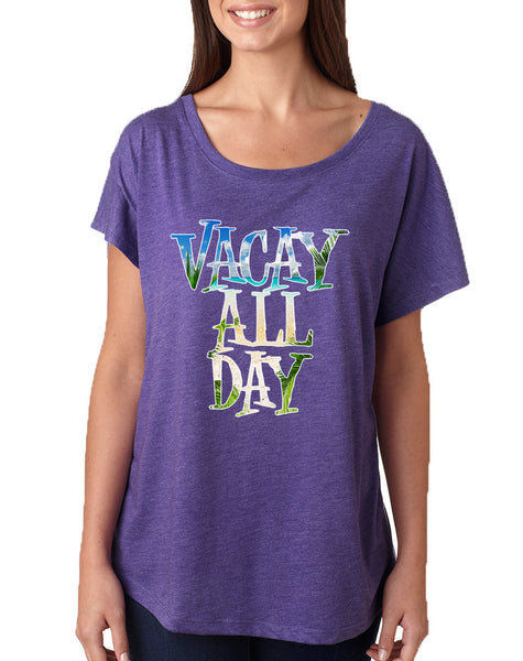 Women's Dolman Shirt Vacay All Day Vacation Beach Shirt