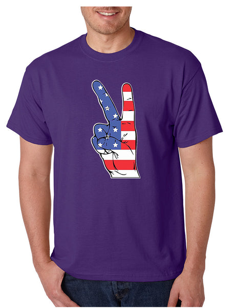 Men's T Shirt American Flag Hand 4th Of July Tee Shirt