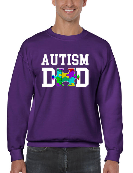 Men's Sweatshirt Autism Dad Proud Autistic Awareness Top