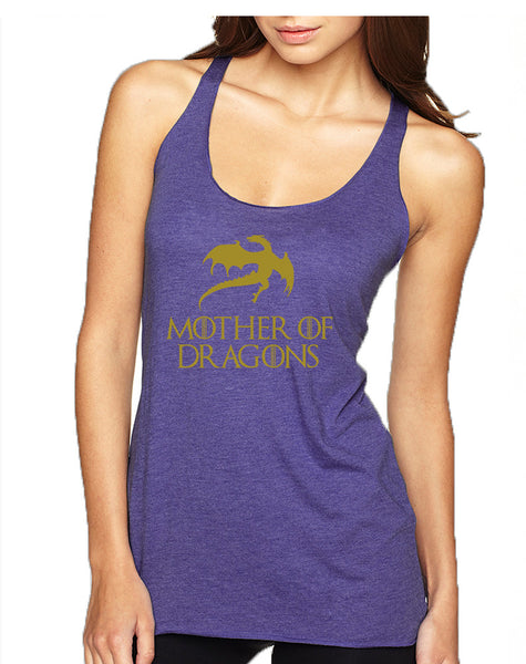 Women's Tank Top Mother Of Dragons Gold Print Graphic Top