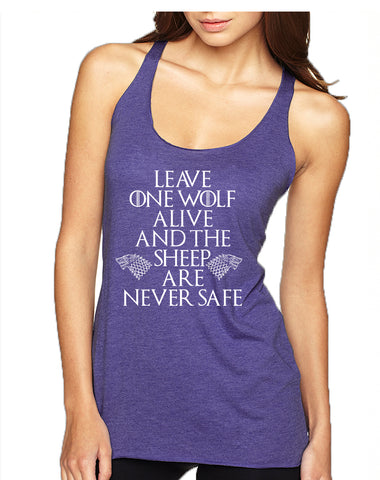 Women's Tank Top Leave One Wolf Alive Sheep Are Never Safe