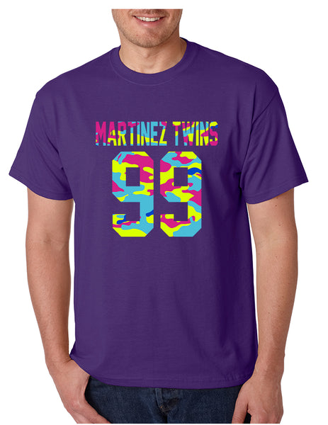 Men's T Shirt Martinez Twins 99 Neon Camo Print Trendy Shirt