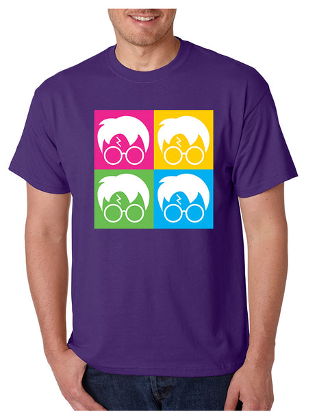 Men's T Shirt 4 Faces Harry Glasses Scar Cool Popular Tee Shirt - ALLNTRENDSHOP - 4