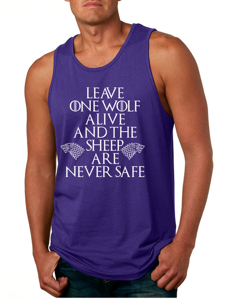 Men's Tank Top Leave One Wolf Alive Sheep Are Never Safe