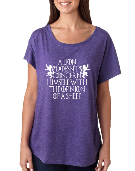 Women's Dolman Lion Doesn't Concern Himself With Opinion Sheep