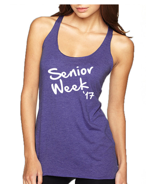 Women's Tank Top Senior Week 17 White Class Of 2017 Party