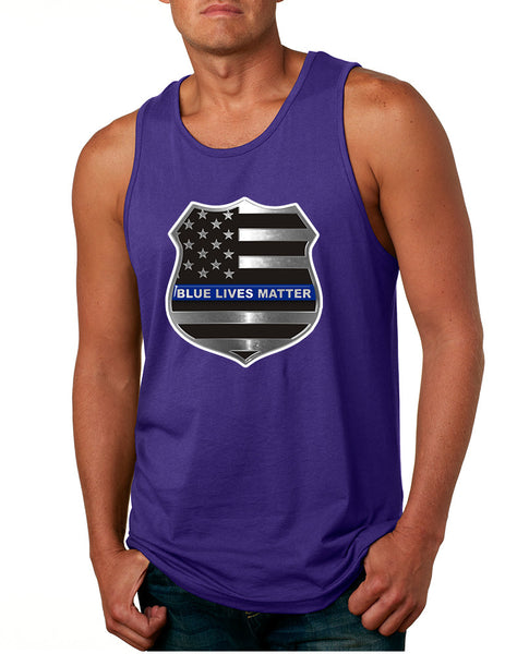 Men's Tank Top Blue Lives Matter American Flag Top