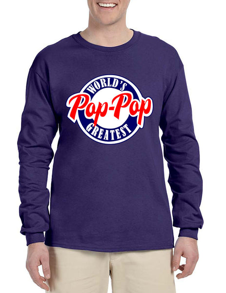 Men's Long Sleeve World's Greatest Pop Pop Love Family Top