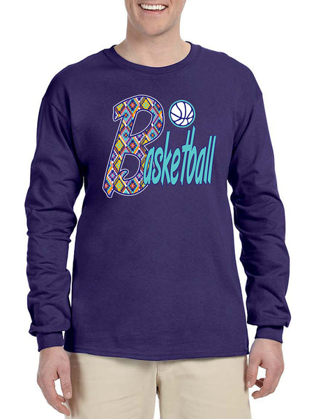 Men's Long Sleeve Basketball Aztec Love Sport Gym Fitness Tee