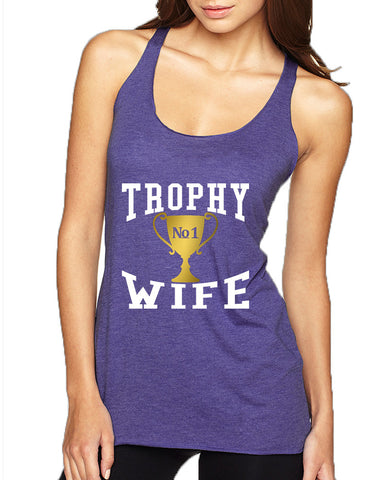 Women's Tank Top Trophy Wife Cool Xmas Love Holiday Gift - ALLNTRENDSHOP - 1