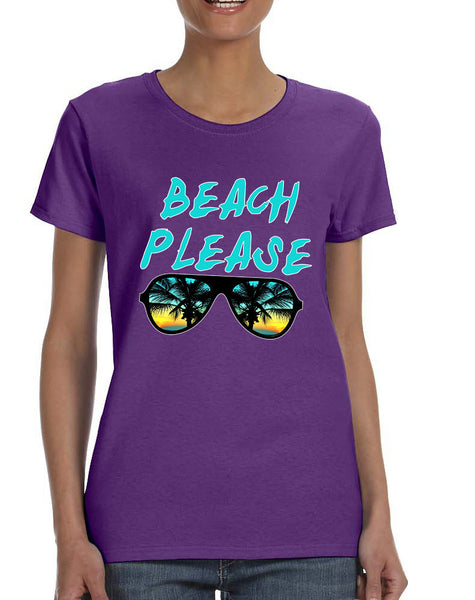 Women's T Shirt Beach Please Summer Vacation Beachwear
