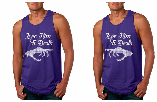 Love her Love him to death Couple  jersey tanks Valentines day - ALLNTRENDSHOP - 4