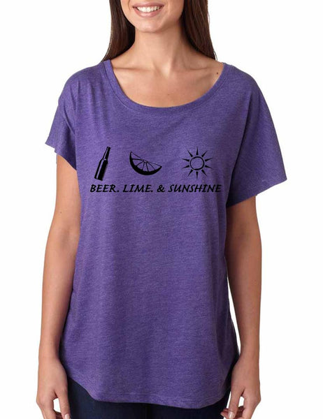 Beer lime and sunshine women tri-blend dolman shirt - ALLNTRENDSHOP