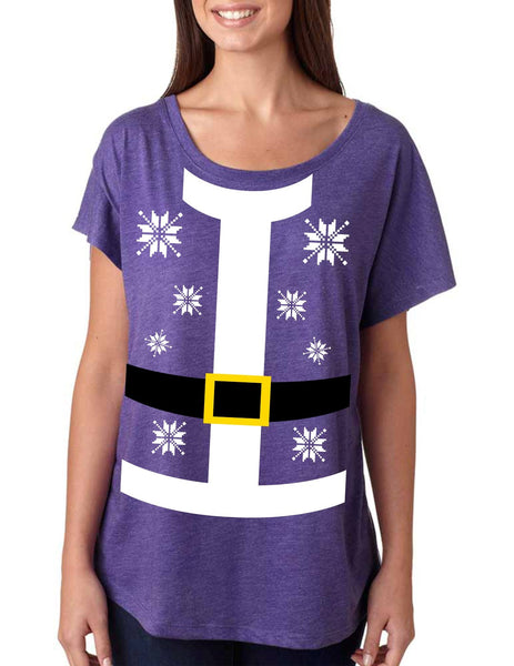 Santa suit Women's Tri-Blend Dolman shirt - ALLNTRENDSHOP - 4