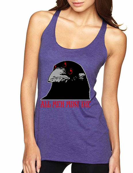 Three-eyed Crow All men must die women Triblend Tanktop - ALLNTRENDSHOP - 6