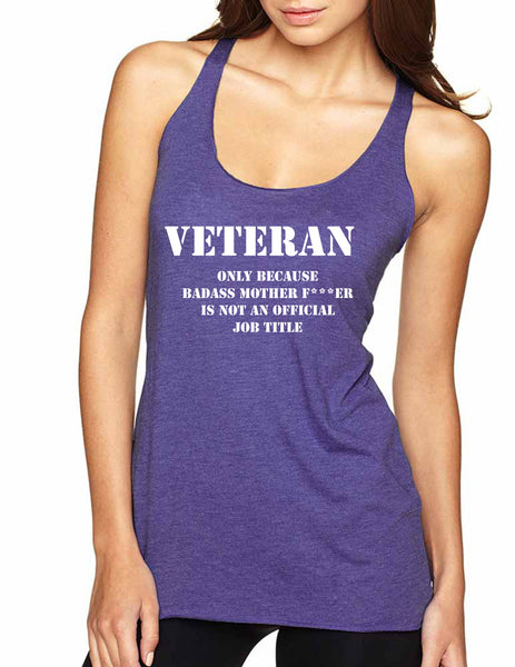 Veteran Badass mother Women's Triblend Tanktop