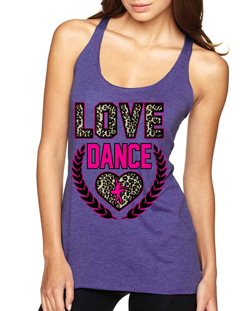 Love Dance Leopard Womens Triblend Tanktop - ALLNTRENDSHOP - 5