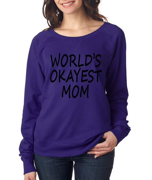 World's OKayest mom mothers day Women's Long Sleeve Shirt - ALLNTRENDSHOP - 3