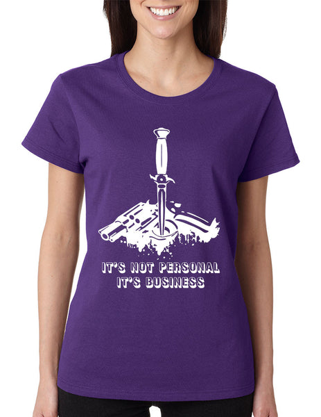 Women's T Shirt It's Not Personal It's Business Fun Humor Tee - ALLNTRENDSHOP - 3