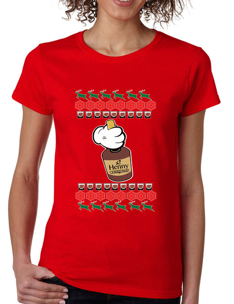 Women's T Shirt Henny Christmas Ugly Xmas Shirt Cute Gift Trendy Tee