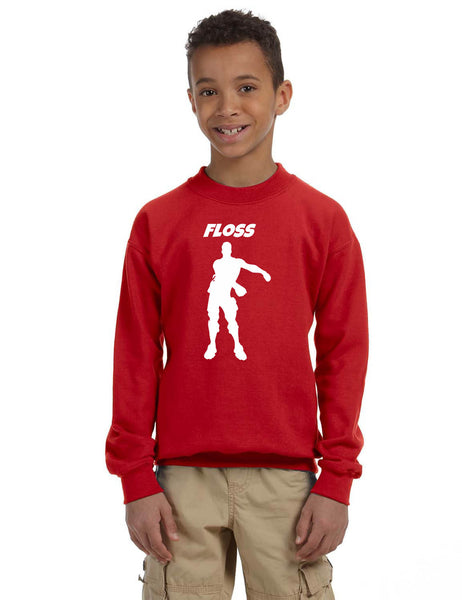 Kids Youth Sweatshirt Floss White Trendy Dance Top Flossing Dancer