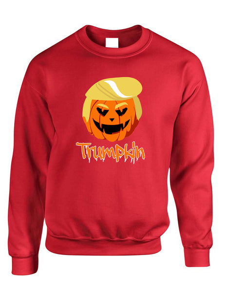 Adult Sweatshirt Trumpkin Trendy Halloween Trump Top Funny Pumpkin