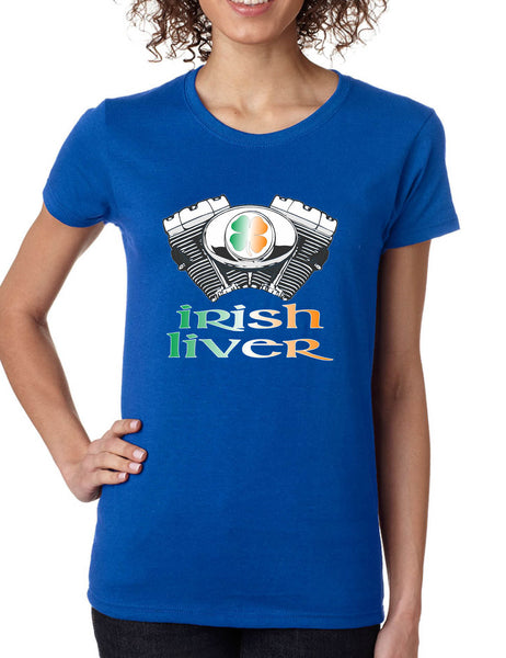 Women's T Shirt Irish Liver St Patrick's Day Party Shamrock Top