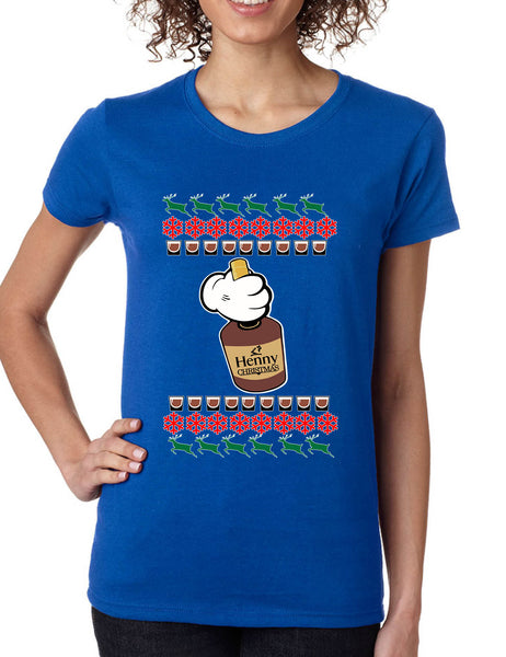 Women's T Shirt Henny Christmas Ugly Xmas Shirt Cute Gift Trendy Tee