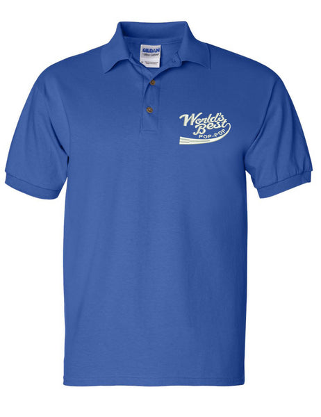 Men's Polo T Shirt World Best Pop Pop Embroidered Grandpa Gift Love