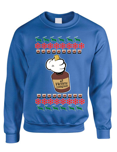 Adult Sweatshirt Henny Christmas Ugly Xmas Sweater Cozy Cute Gift