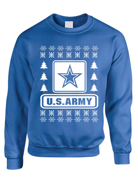 Adult Sweatshirt US Army Ugly Christmas USA Military Holiday Gift