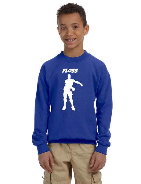 Kids Youth Sweatshirt Floss White Trendy Dance Top Flossing Dancer