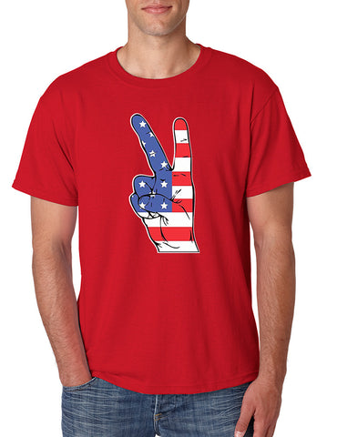 Men's T Shirt American Flag Hand 4th Of July Tee Shirt