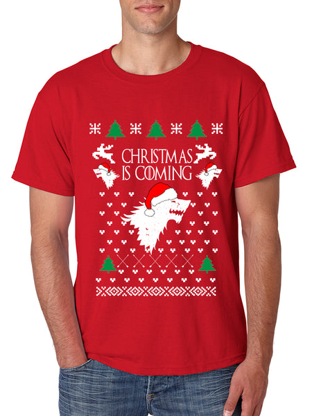 Men's T Shirt Christmas Is Coming House Stark Ugly Xmas Tee