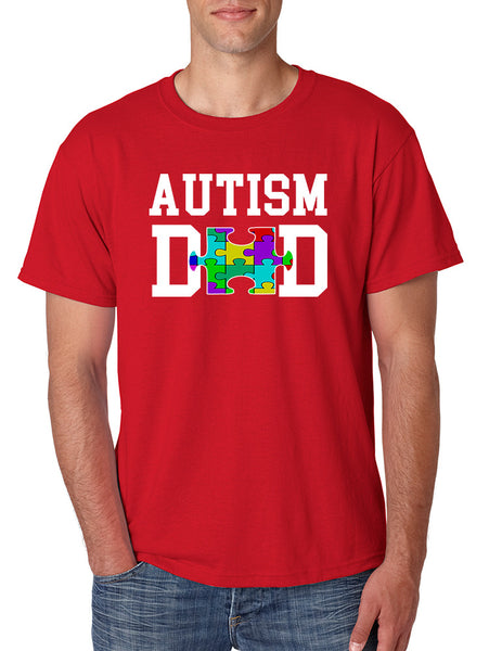 Men's T Shirt Autism Dad Autistic Awareness Shirt